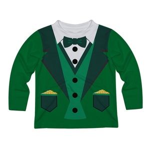 Green St. Patrick’s Day Size 3 Leprechaun Long Sleeve Shirt